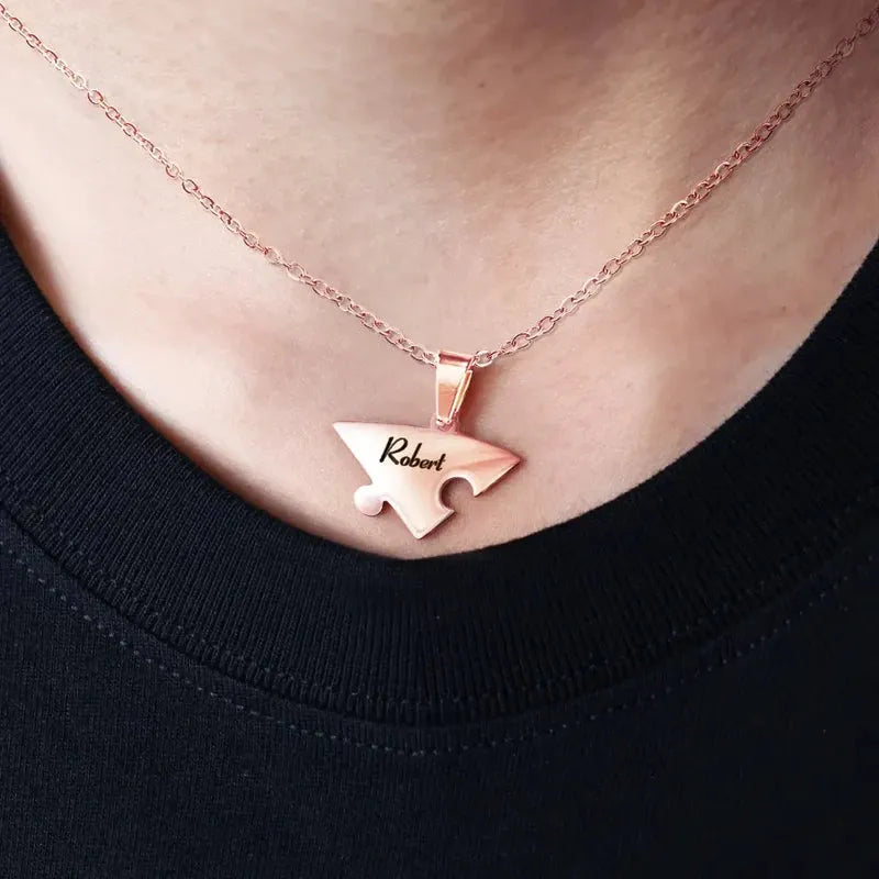 Collier puzzle famille personnalisé