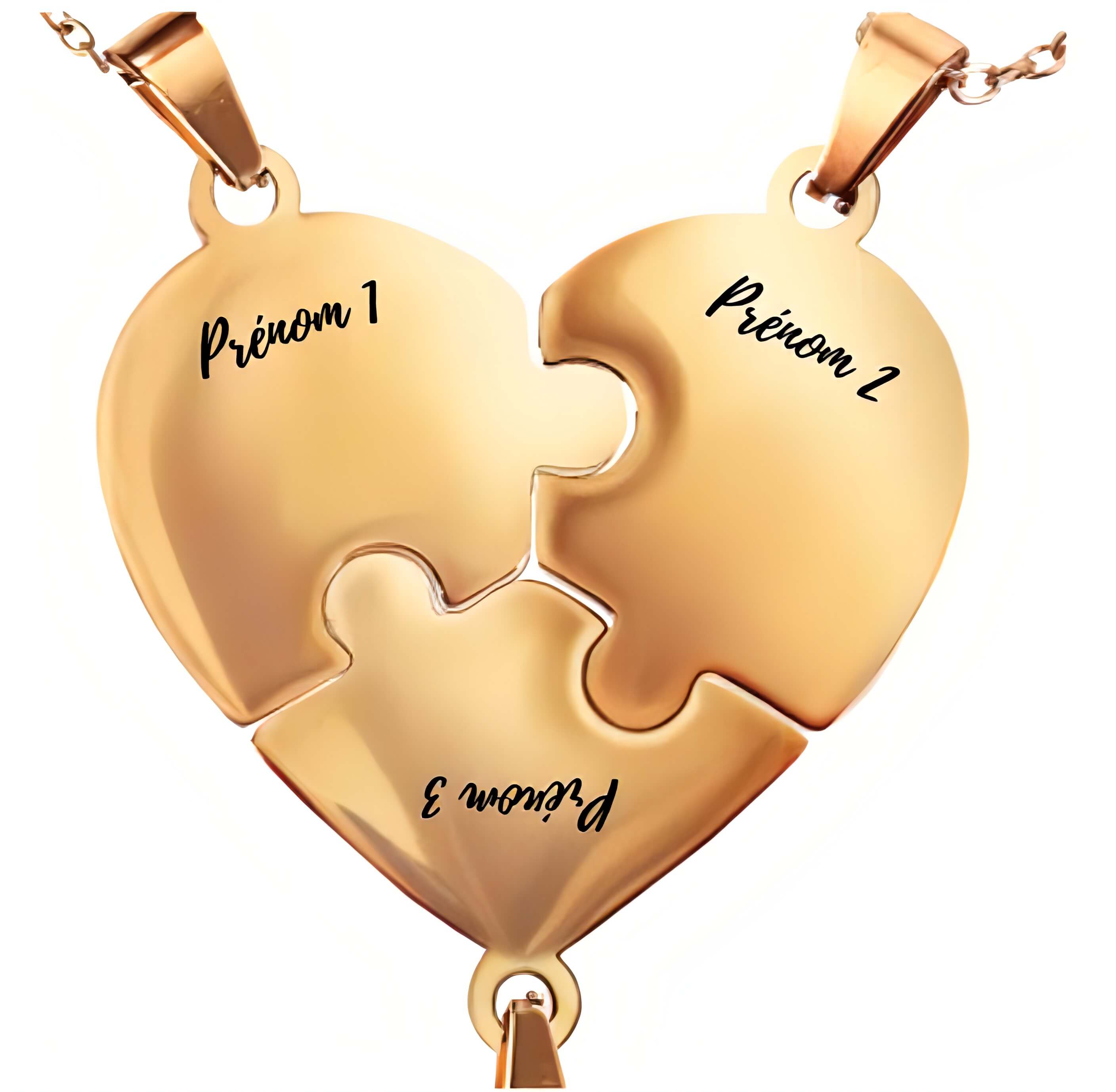 Collier puzzle famille personnalisé