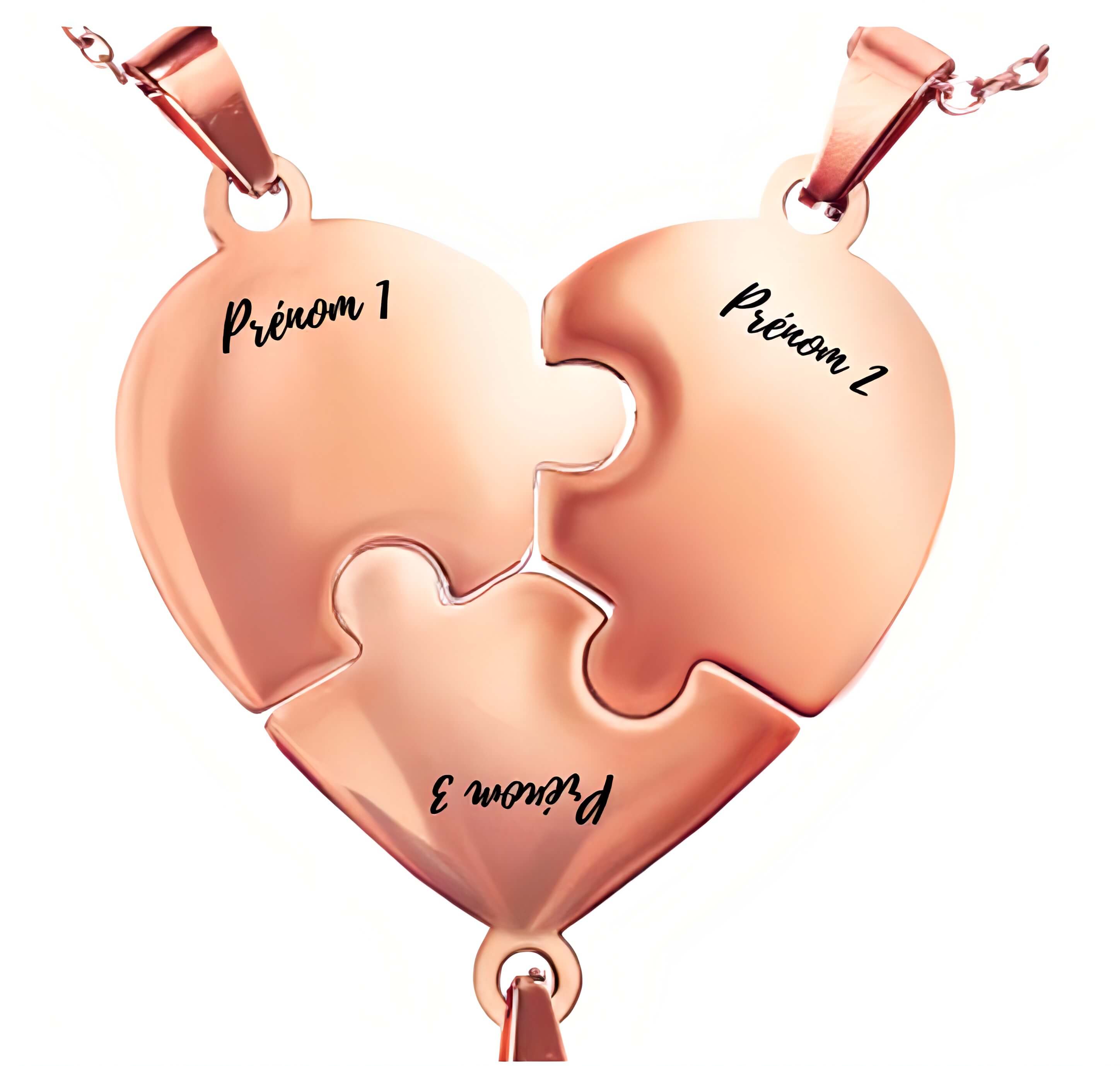 Collier puzzle famille personnalisé