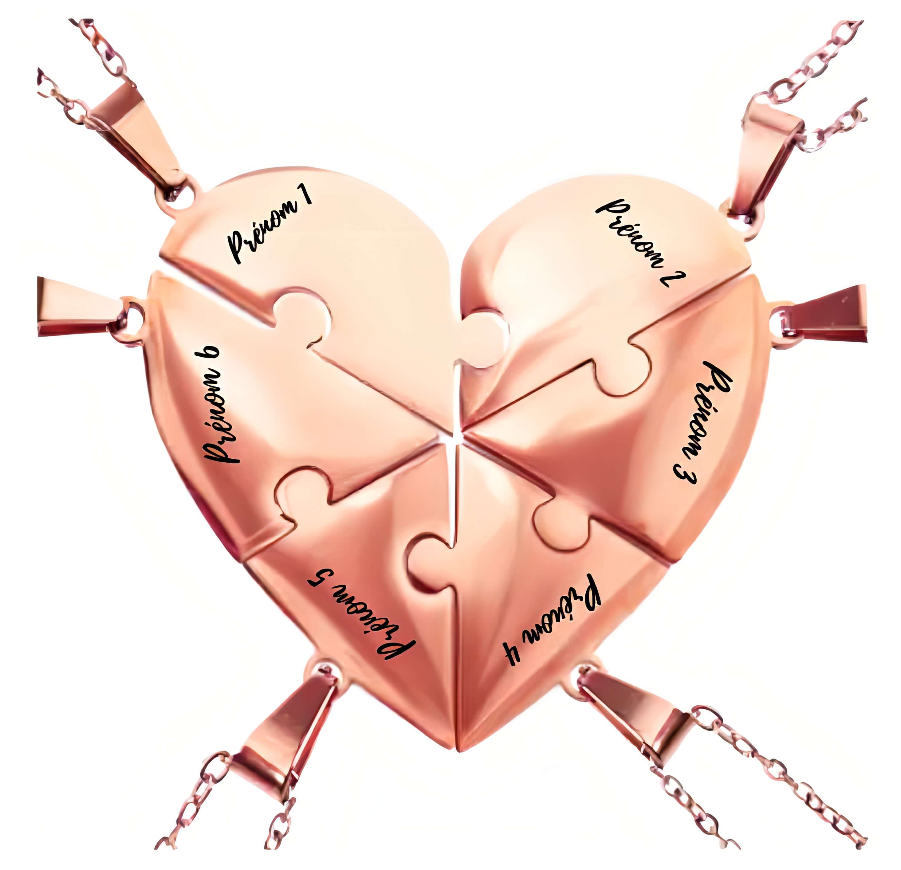 Collier puzzle famille personnalisé