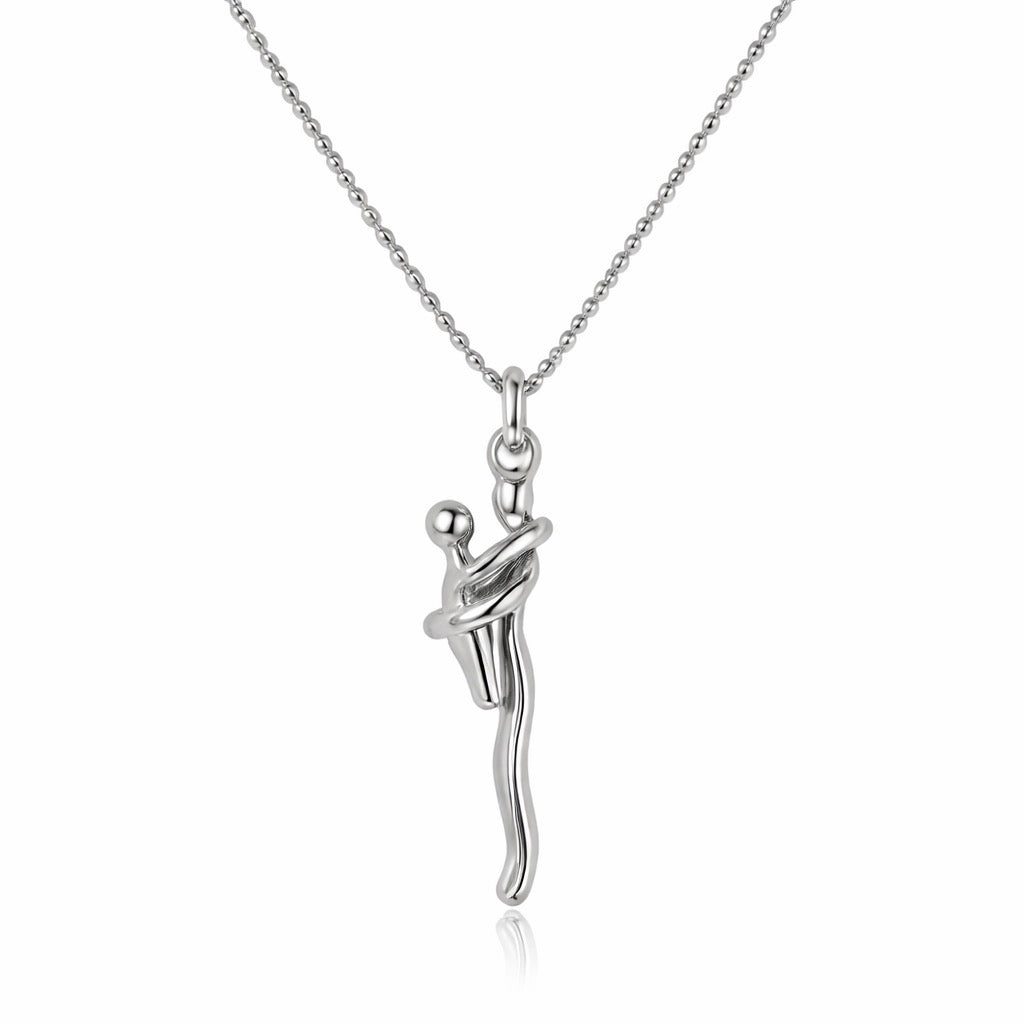 Collier père et fille argent
