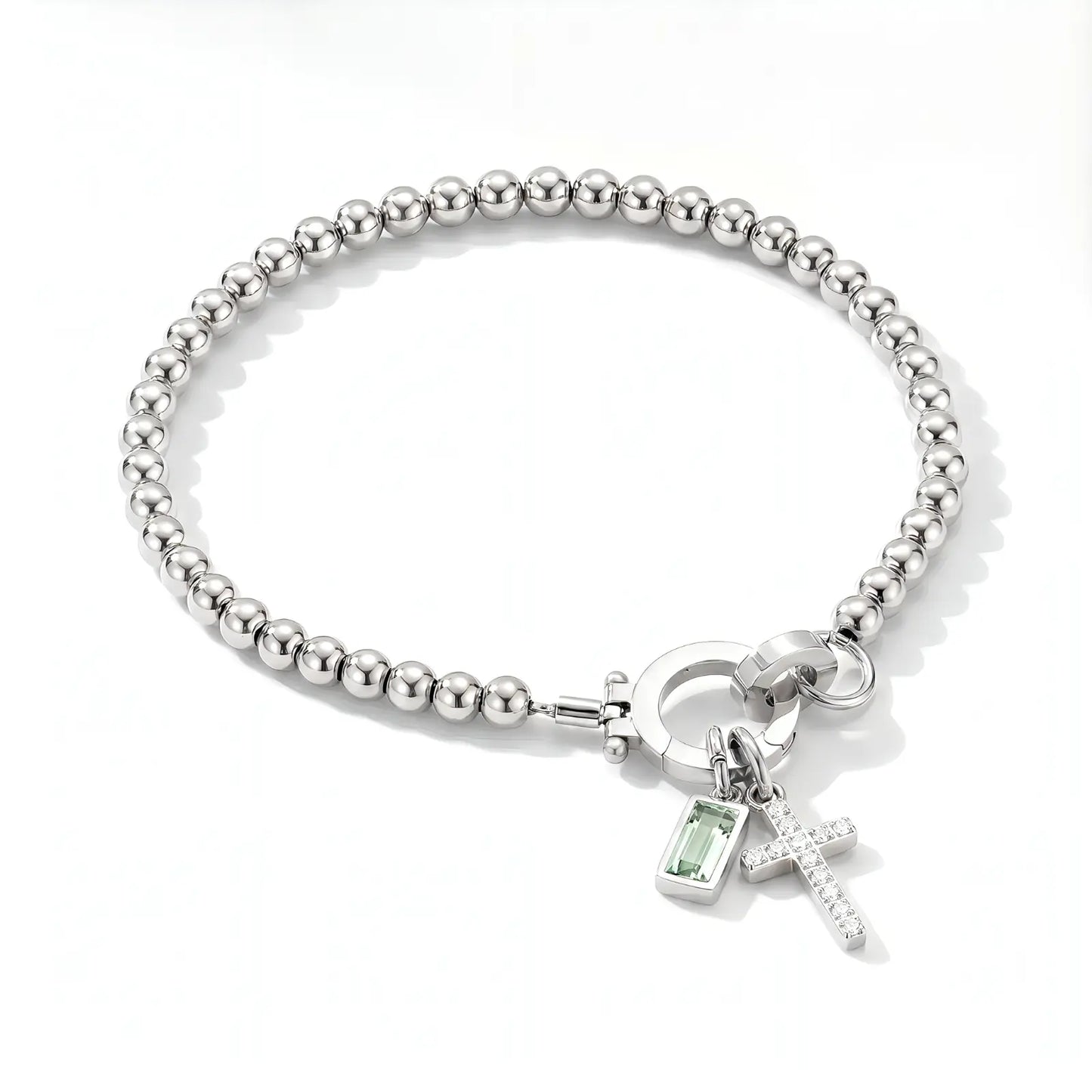 My Personalized Cross Bracelet with Birthstone