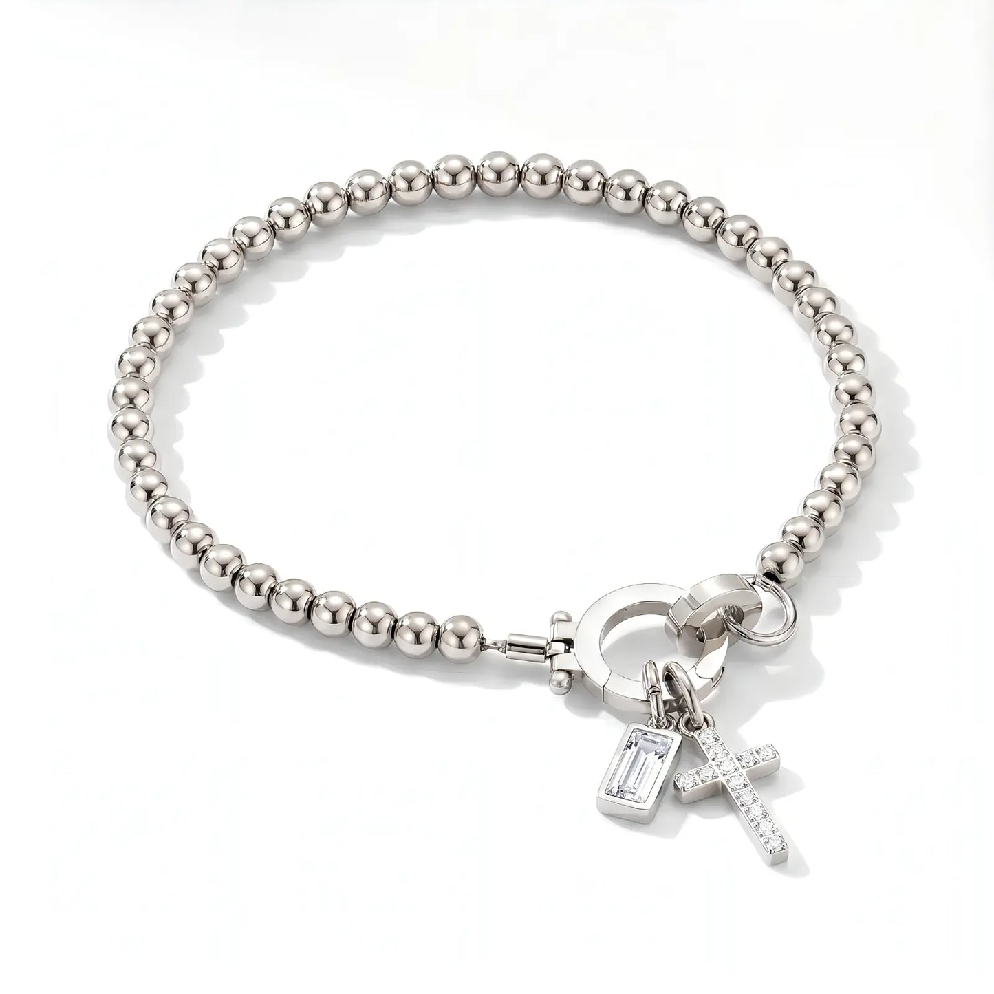My Personalized Cross Bracelet with Birthstone