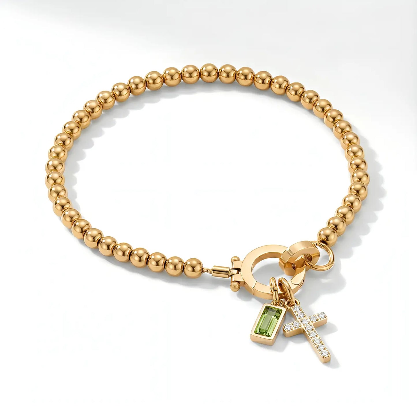 My Personalized Cross Bracelet with Birthstone