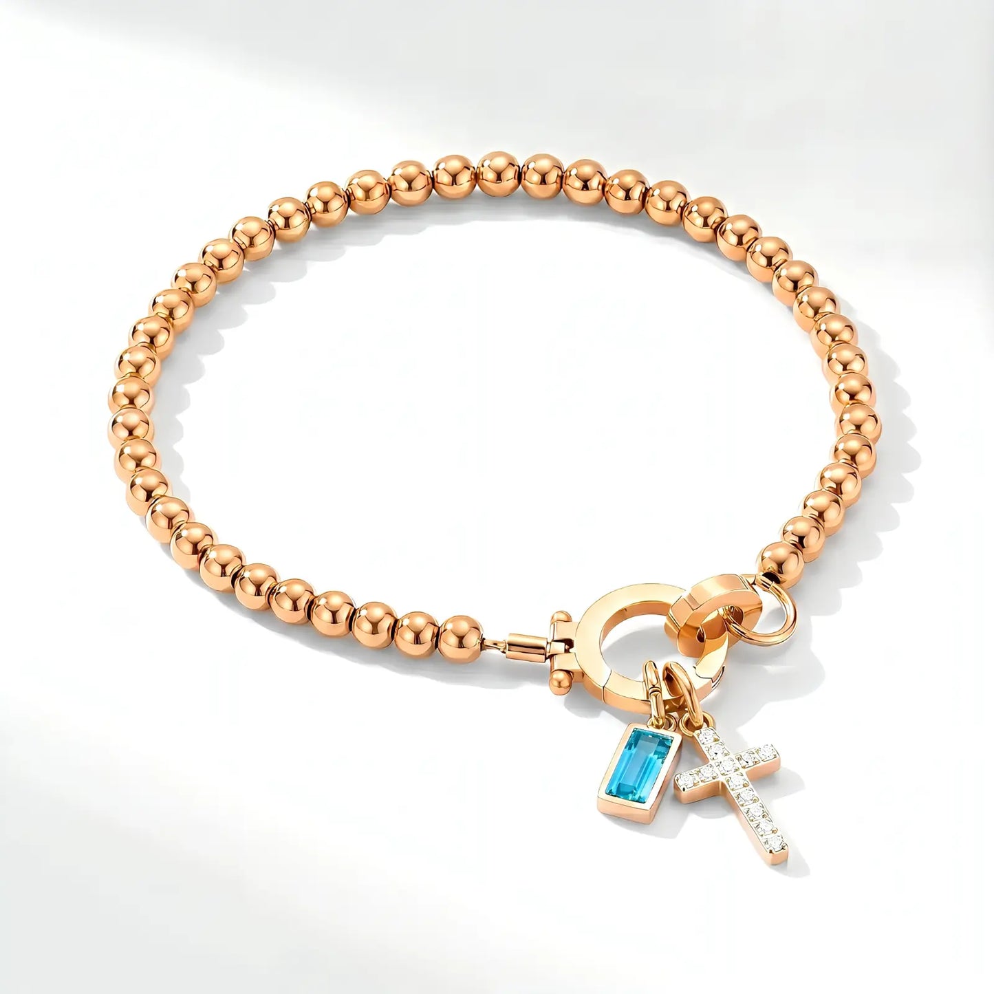 My Personalized Cross Bracelet with Birthstone