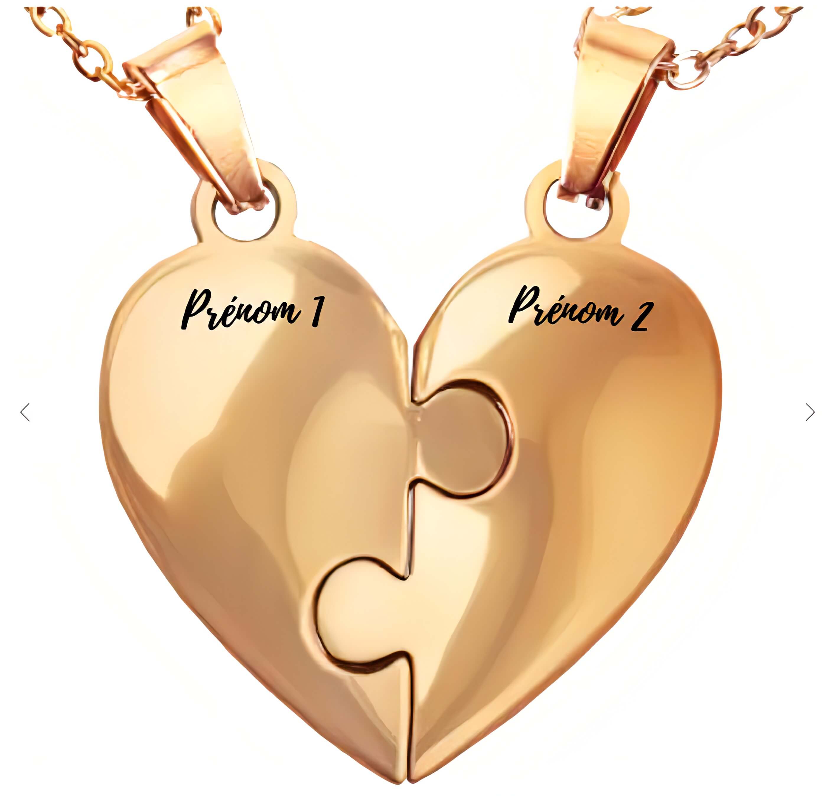 Collier puzzle famille personnalisé