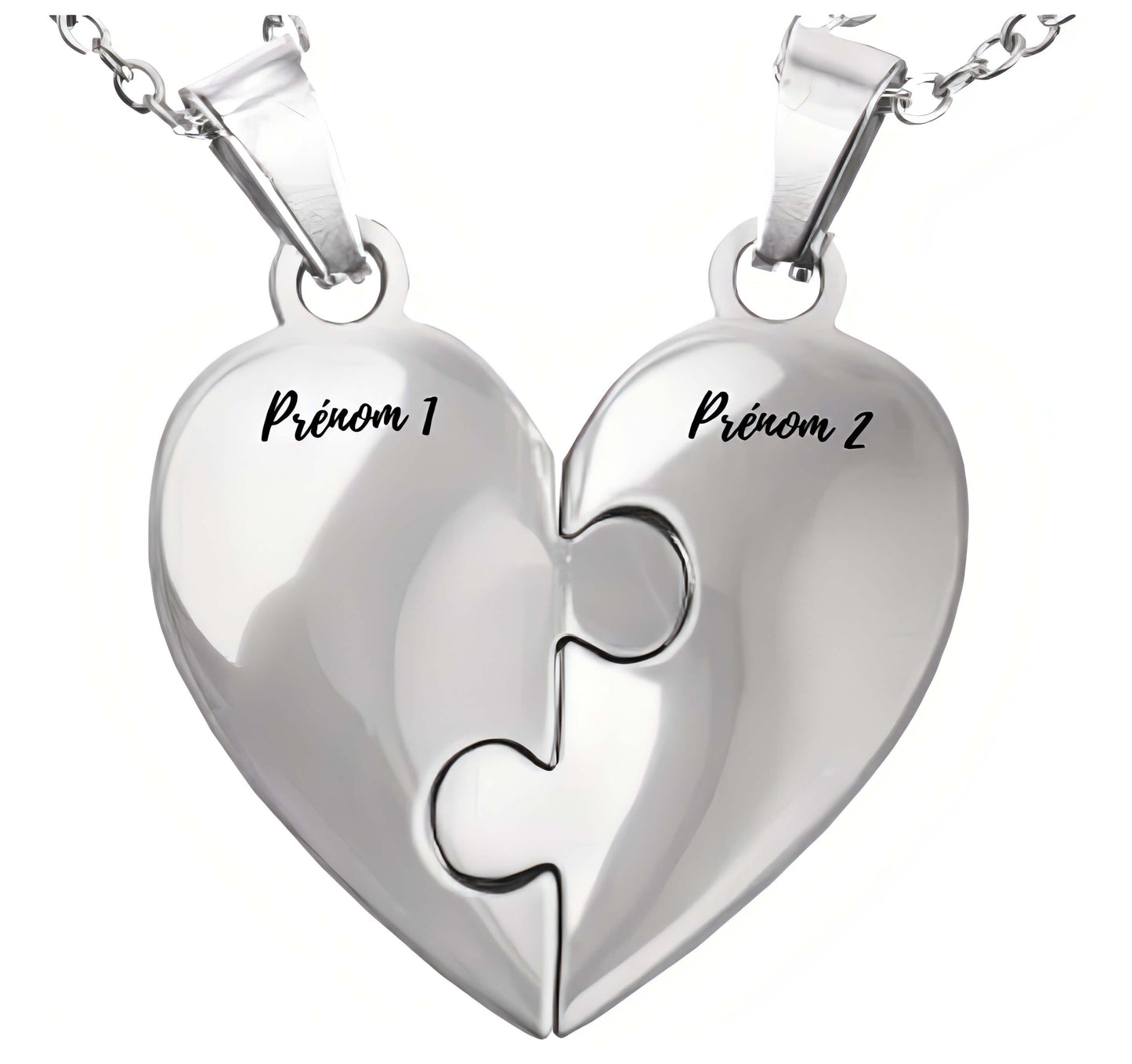 Collier puzzle famille personnalisé