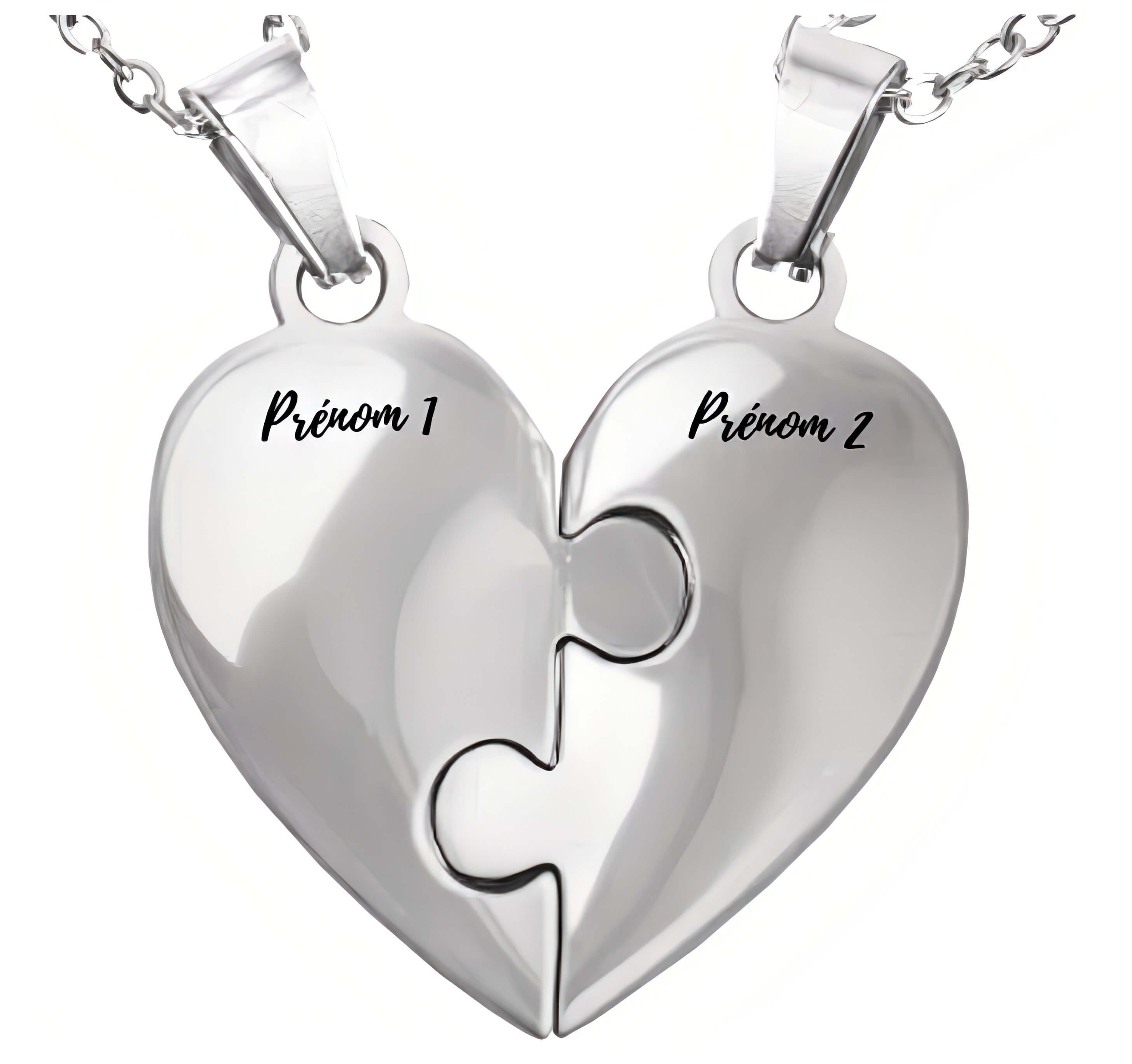 Collier puzzle famille personnalisé