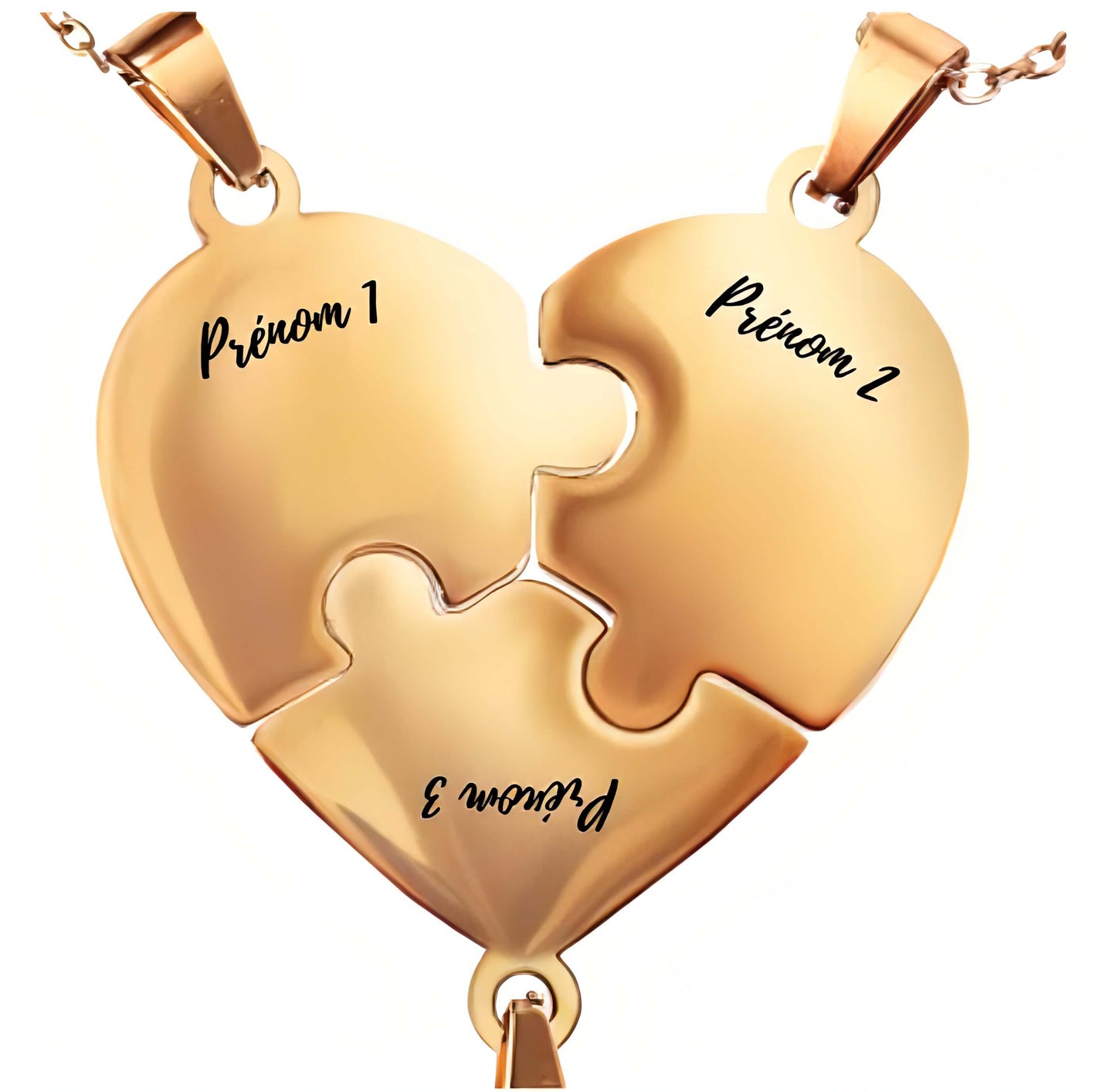 Collier puzzle famille personnalisé