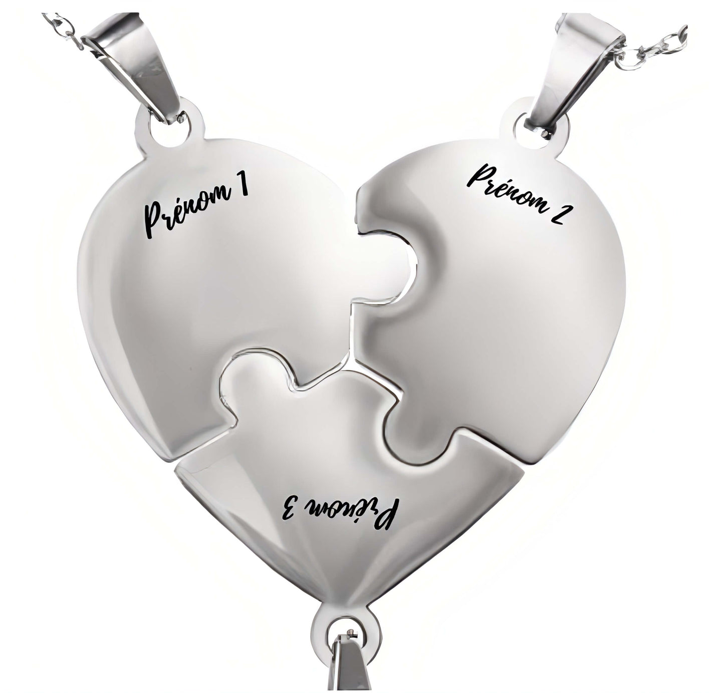 Collier puzzle famille personnalisé