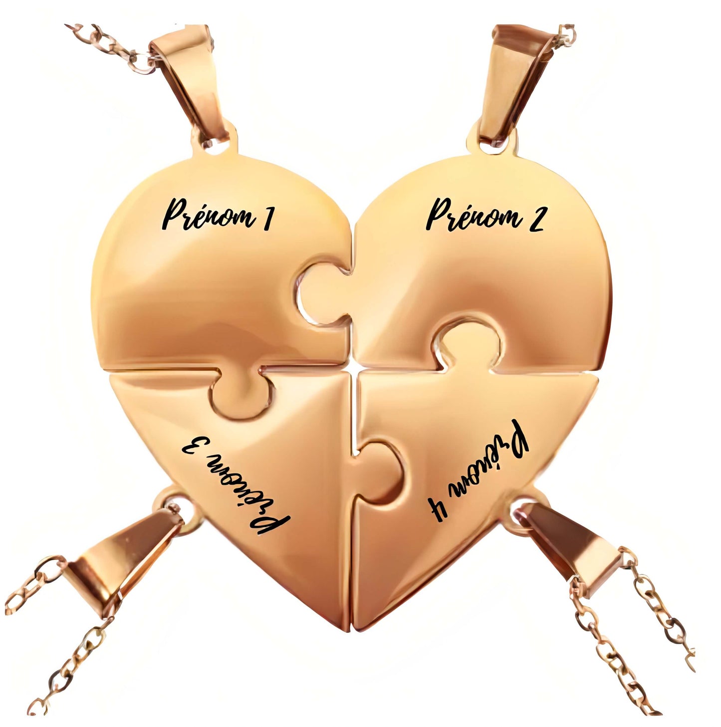 Collier puzzle famille personnalisé