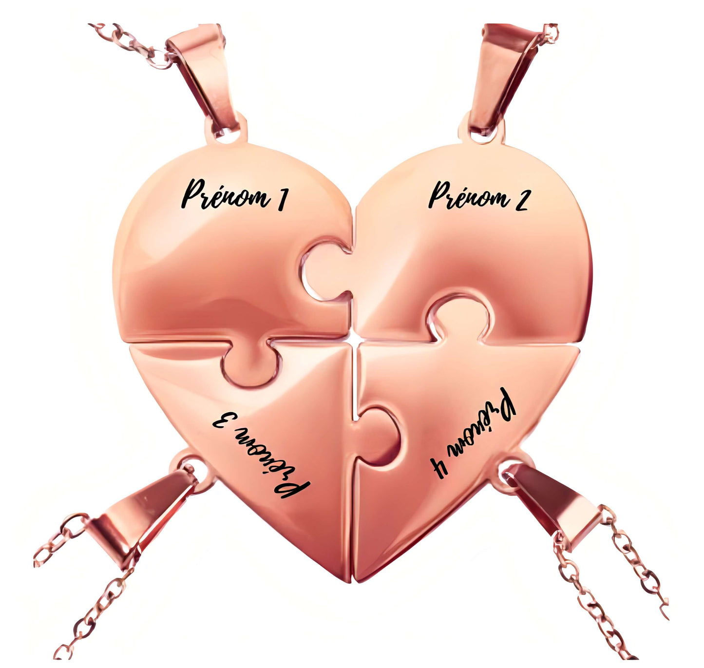 Collier puzzle famille personnalisé