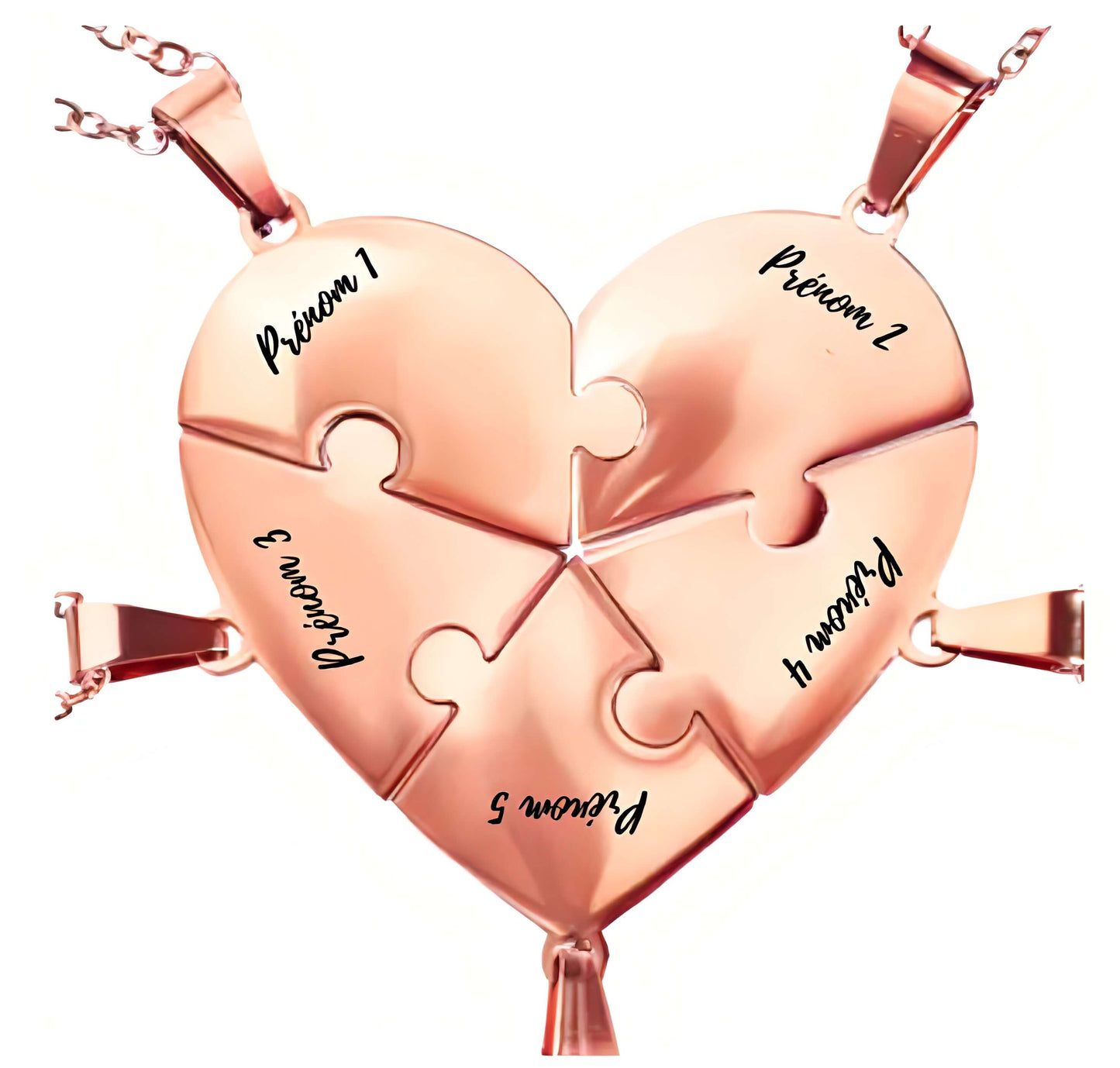 Collier puzzle famille personnalisé