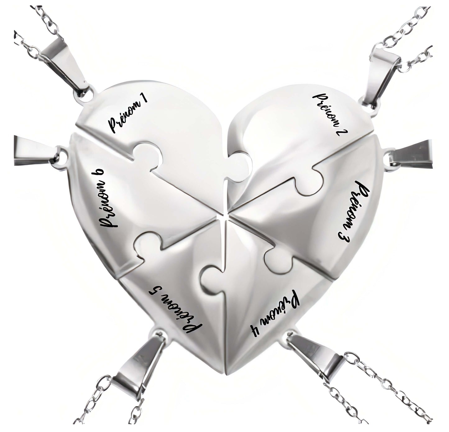 Collier puzzle famille personnalisé