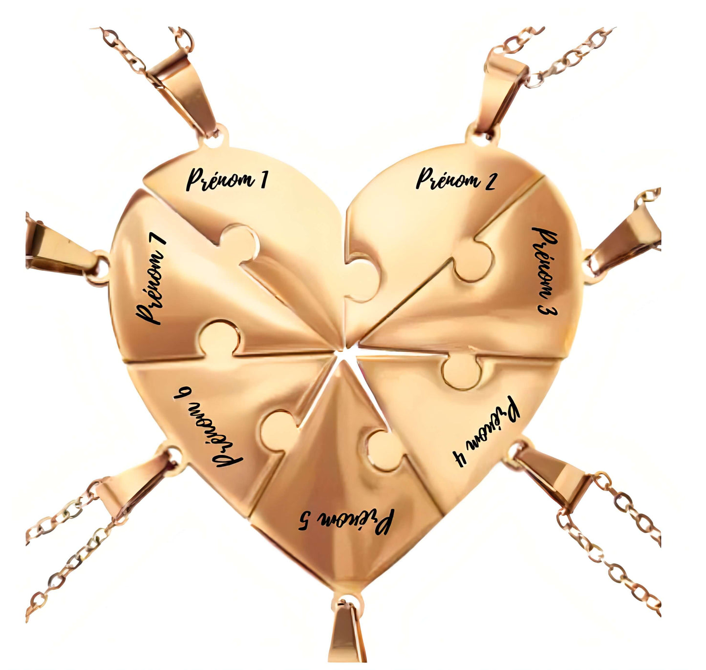 Collier puzzle famille personnalisé