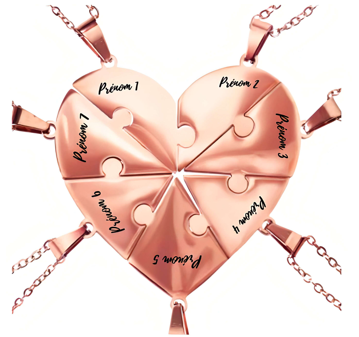 Collier puzzle famille personnalisé