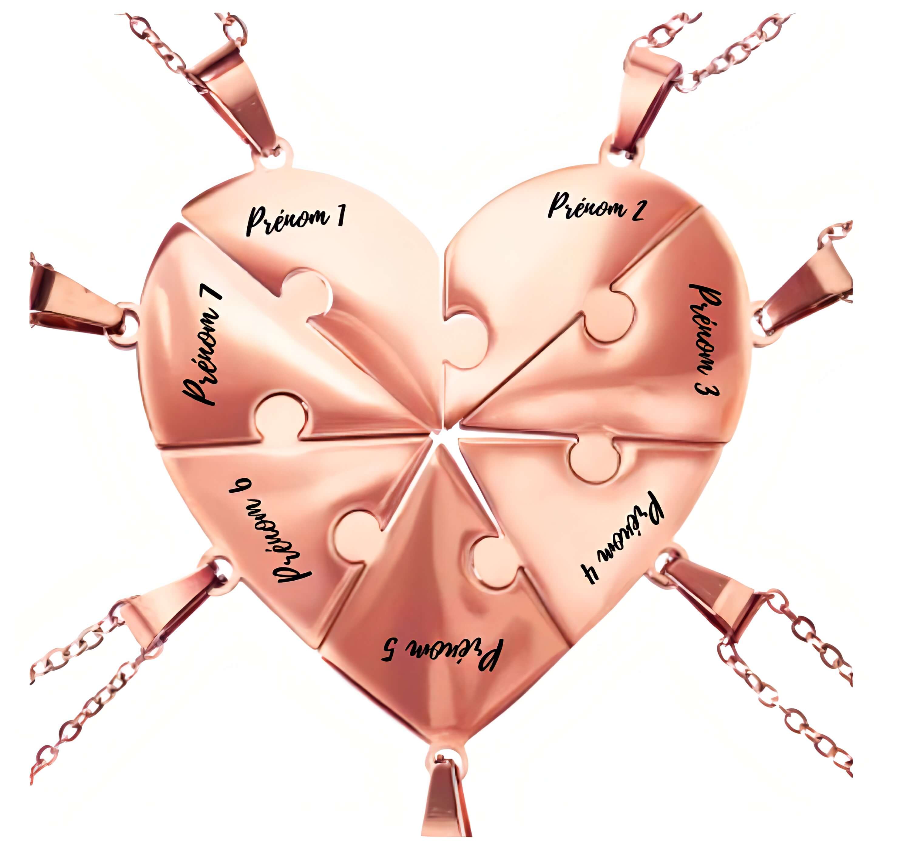 Collier puzzle famille personnalisé