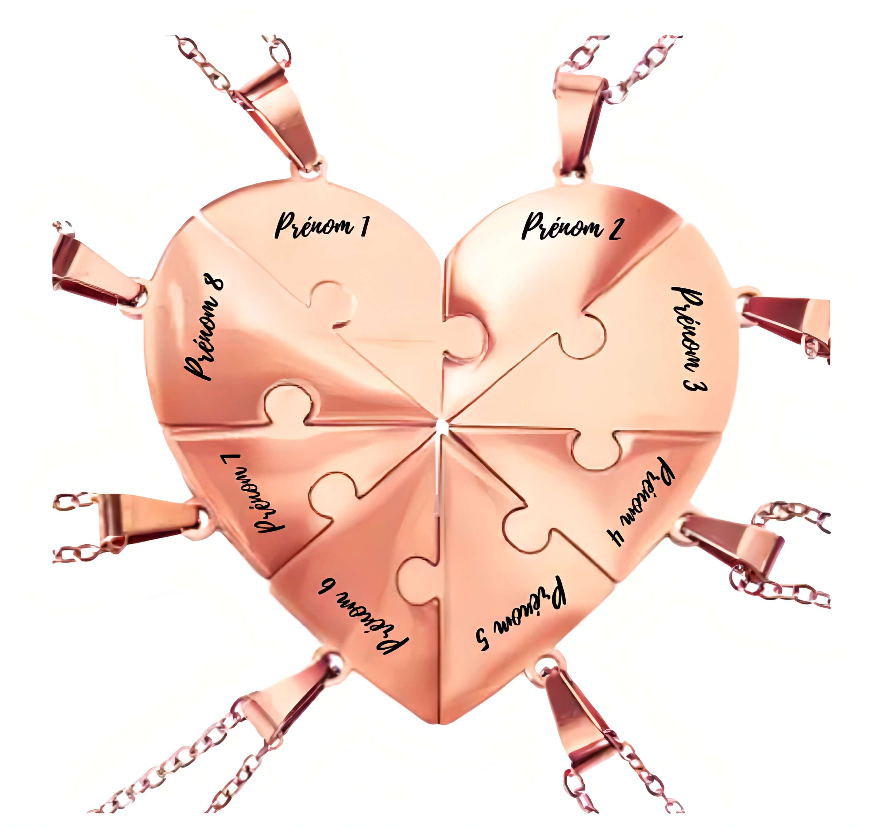 Collier puzzle famille personnalisé