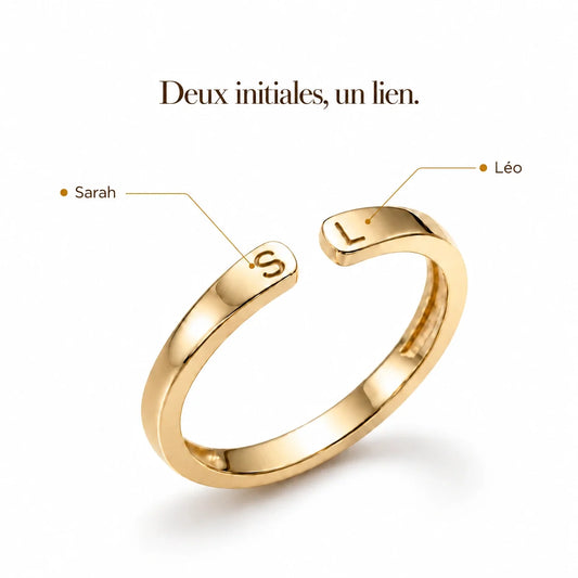 Bague deux initiales