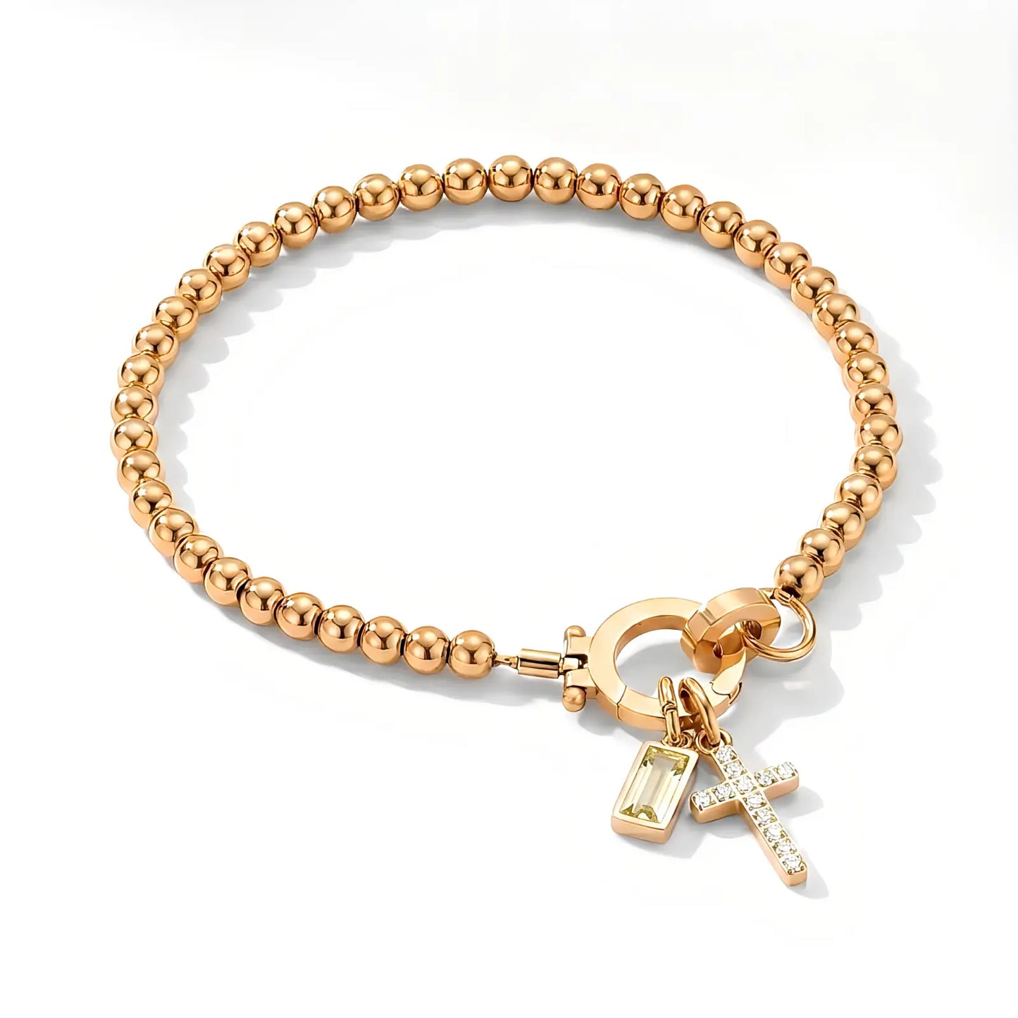 My Personalized Cross Bracelet with Birthstone