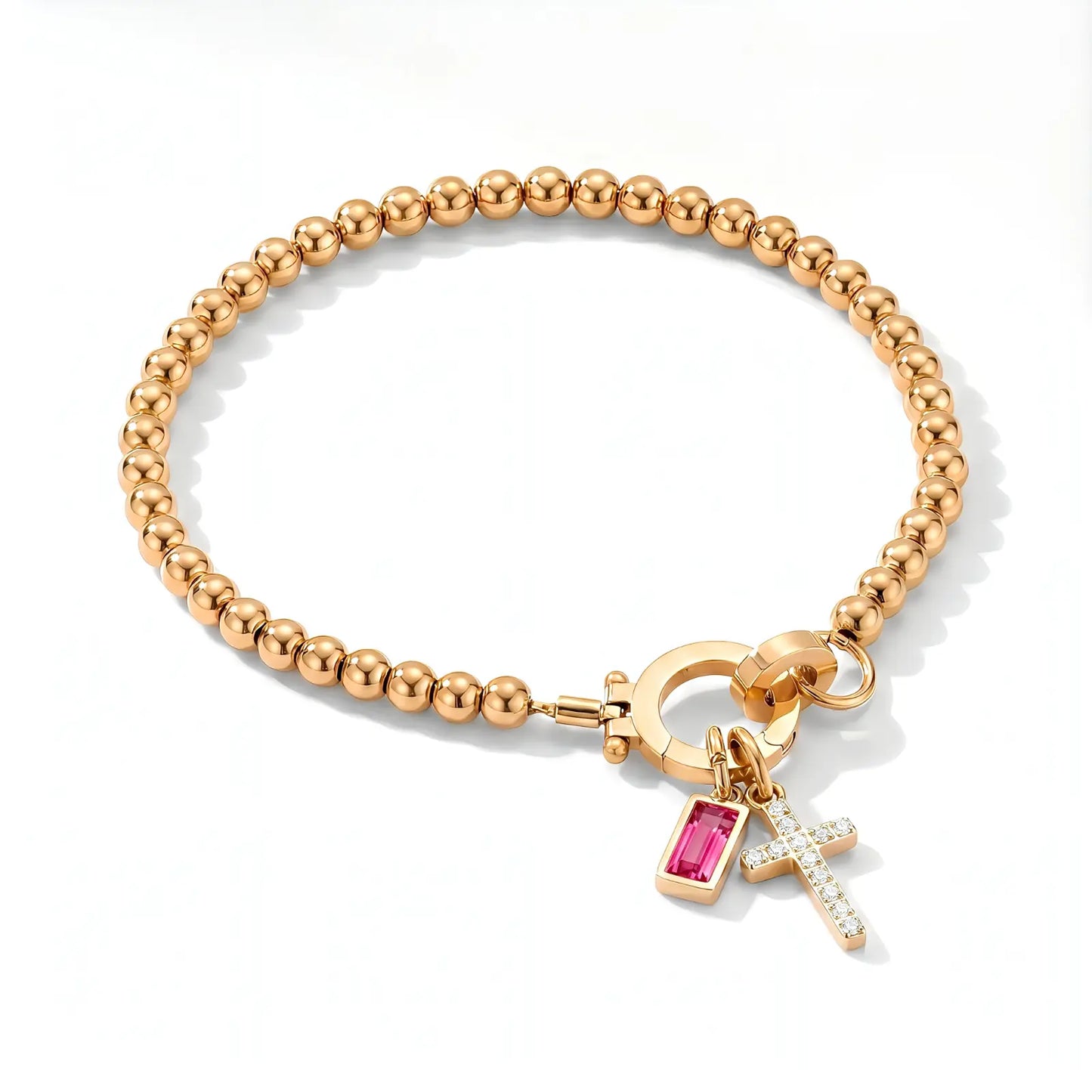 My Personalized Cross Bracelet with Birthstone