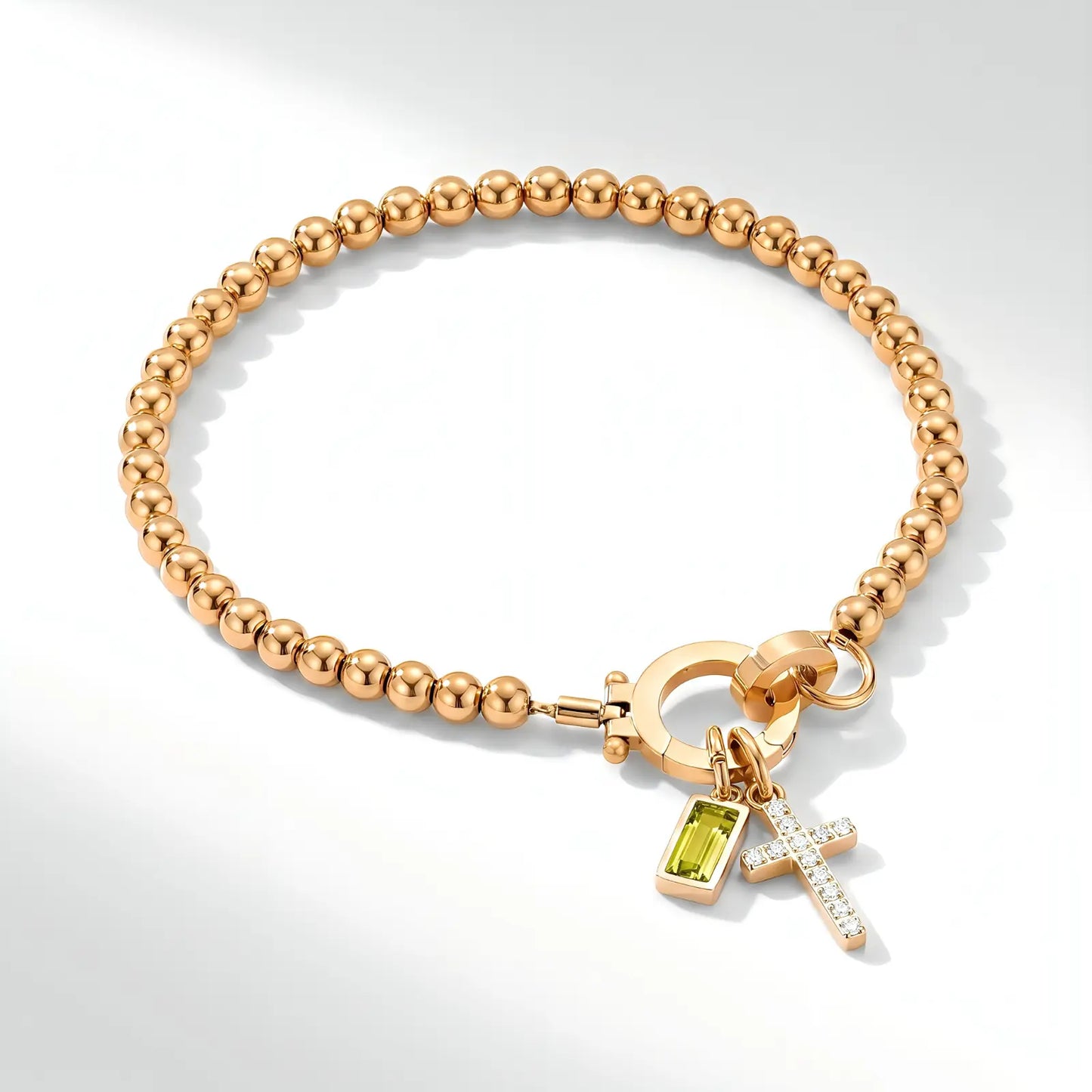 My Personalized Cross Bracelet with Birthstone