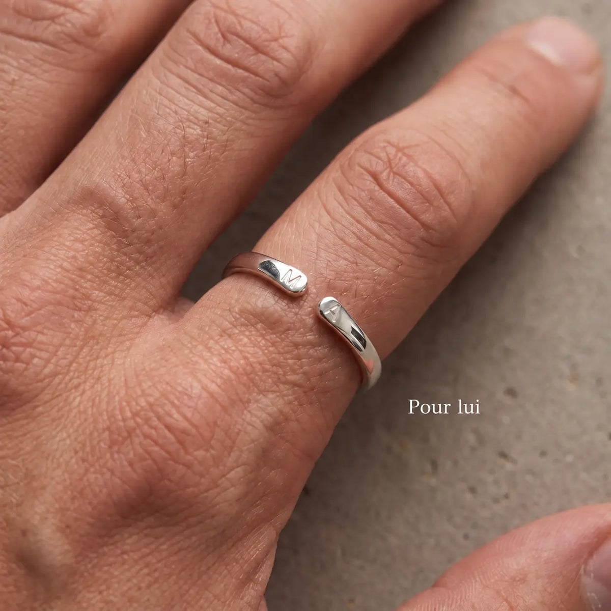 Personalised Love Ring, Two Initials